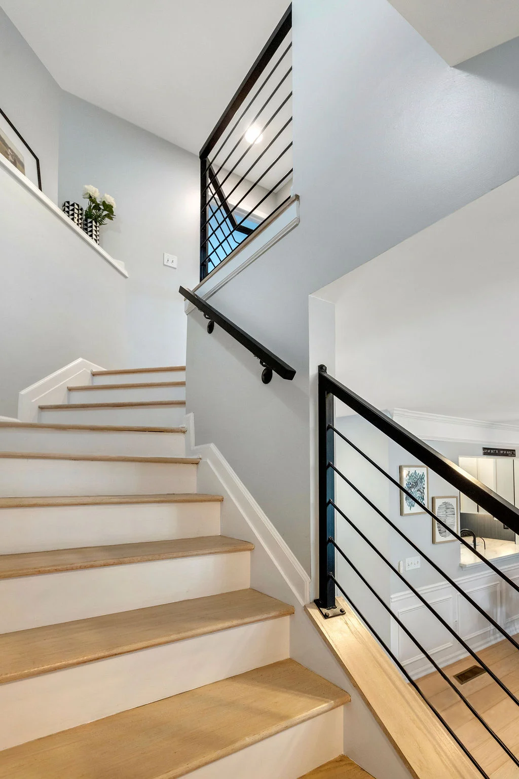Staircase renovation — Parkmont Way Atlanta home renovation