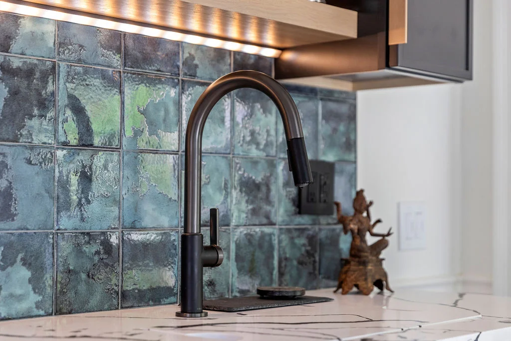 Home bar detail — custom cabinetry and shelving Wileo Road Atlanta